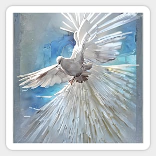 white dove as a symbol Sticker